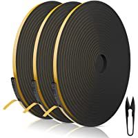 RATEL Tira de Sellado Junta 6 mm (W) x 3 mm (H) x 18 m (L) con Tijeras x 1- Tiras de Sellado Autoadhesivas Prova di…